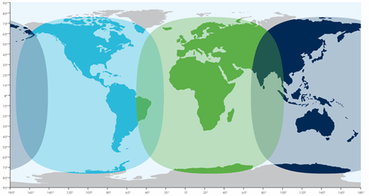 карта покрытия Inmarsat